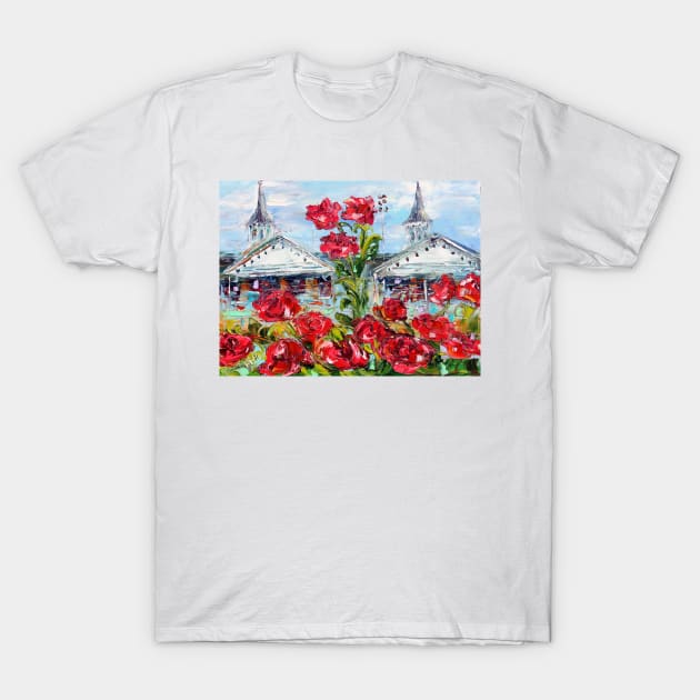 Kentucky Derby Churchill Downs T-Shirt by Karensfineart